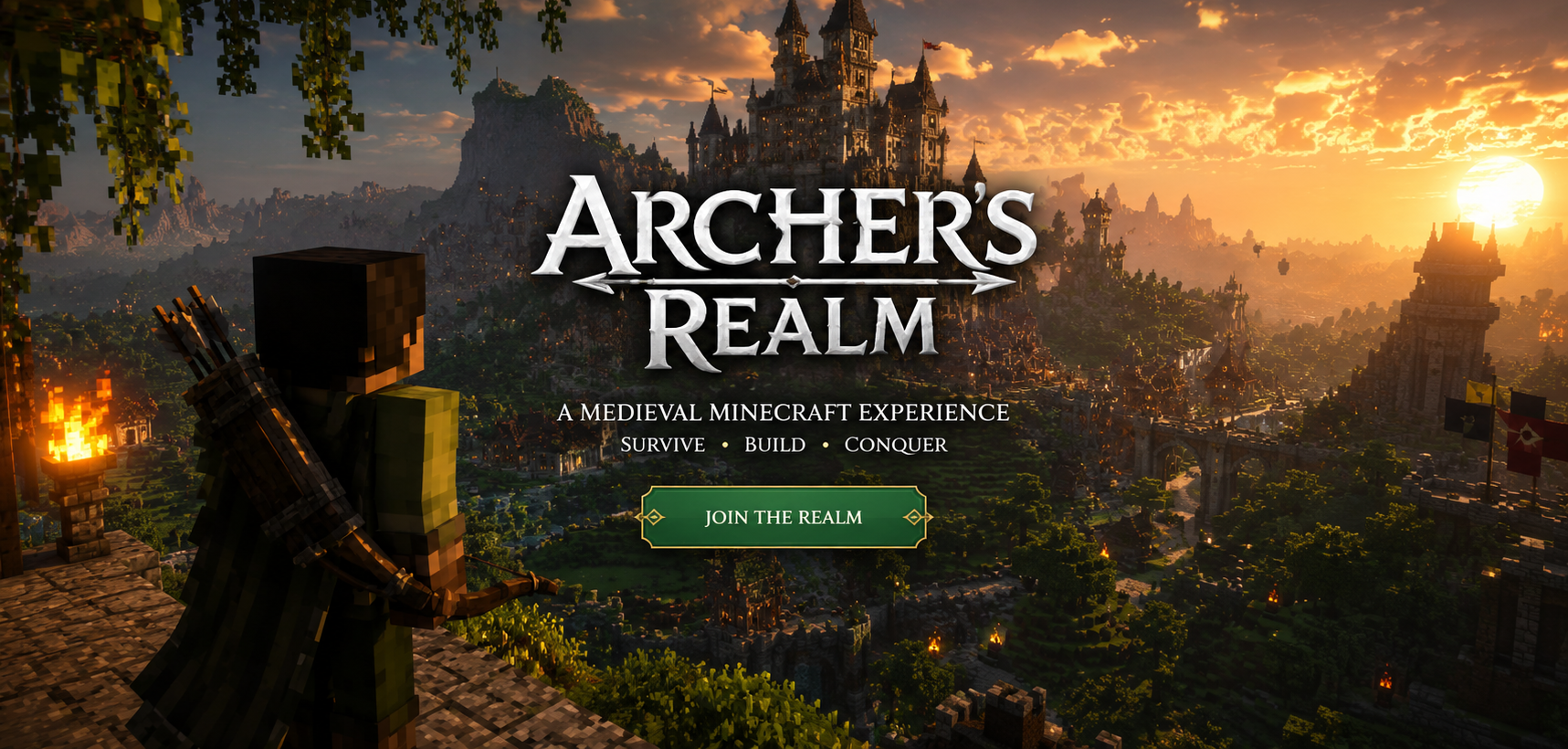 🎮 Archer's Realm — our Minecraft Server (Java) — free for approved players