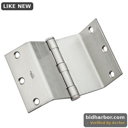 National Hardware N236-021 DPBF248 Swing Clear Hinge in Satin Chrome 3-1/2 Inch