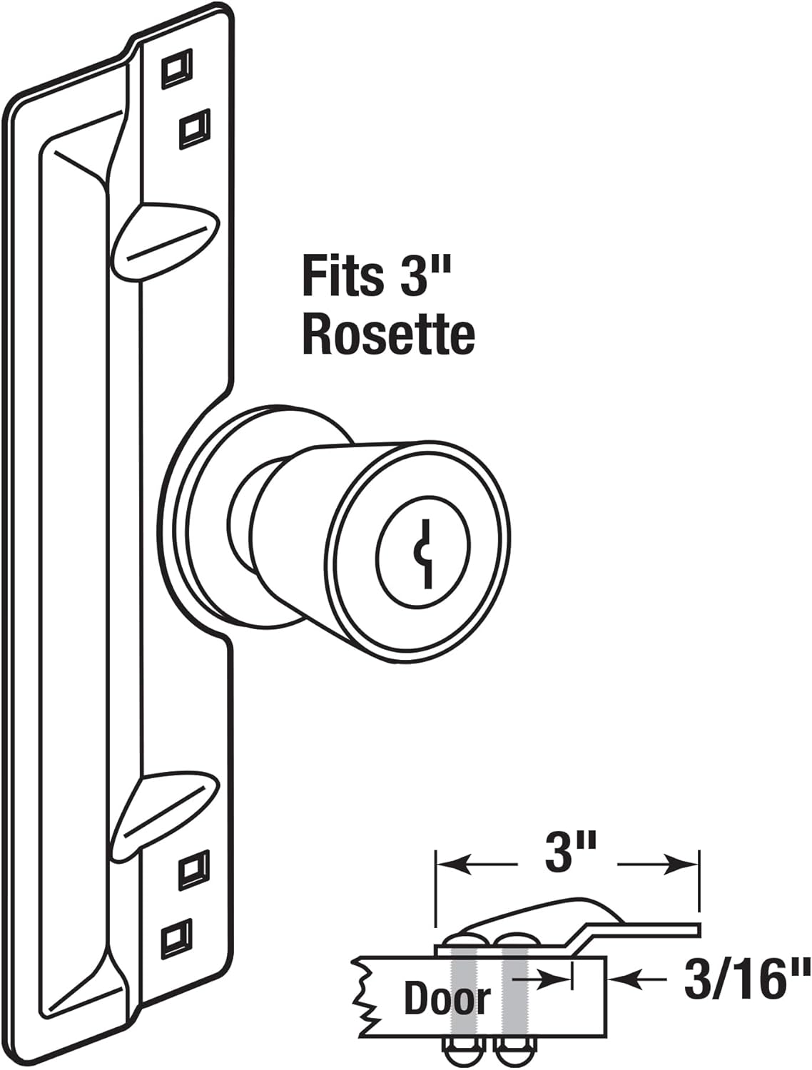 Prime-Line U 9504 Steel Latch Guard Plate — For Out-Swinging Doors, Bronze