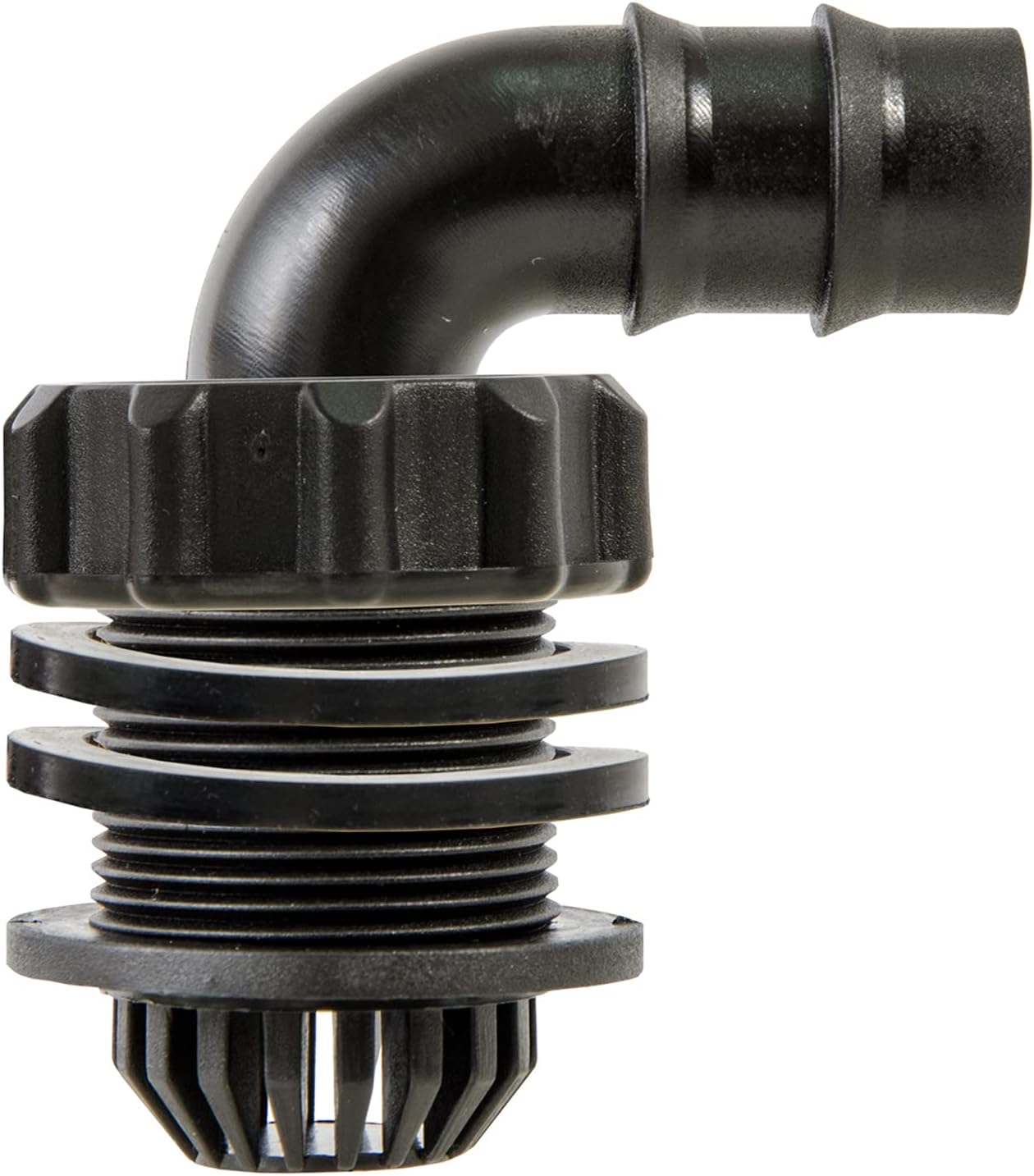 ACTIVEAQUA GFEH1 Grow Flow 3/4 in. Hydroponic Home Plant Gardening Screened Elbow Hardware Kit, 6 Pack with Mounting Nuts and Washers