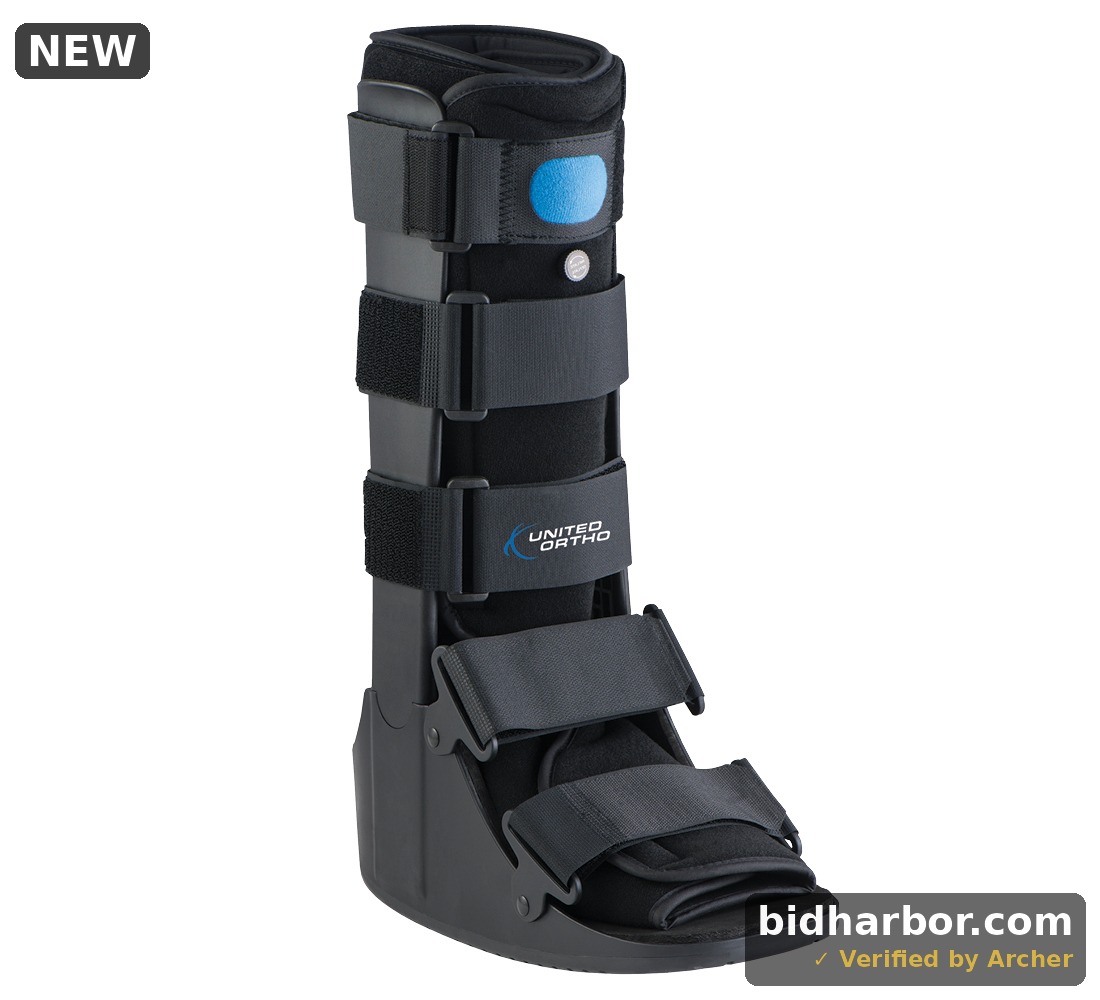 United Ortho Air Cam Walker Fracture Boot, Medium, Black