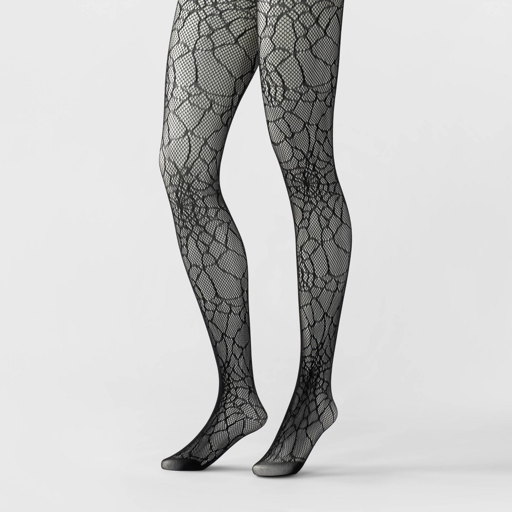 Women's Spider Web Net Halloween Tights - Hyde & EEK! Boutique Black S/M