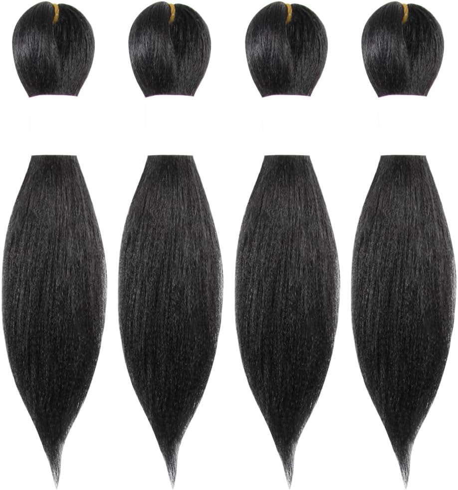 Pre-Stretched Braiding Hair — Dark Purple, 30", 4-Pack