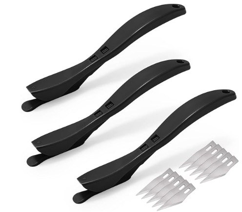 Gomake Wrapping Paper Cutter 3PCS Gift Wrap Cutter,Concealed Blade Safety Knife with 10 Replaceable Blade for Birthday Paper Gift Wrapping Paper Roll Cutter and Christmas Wrapping Paper Cutter Tool