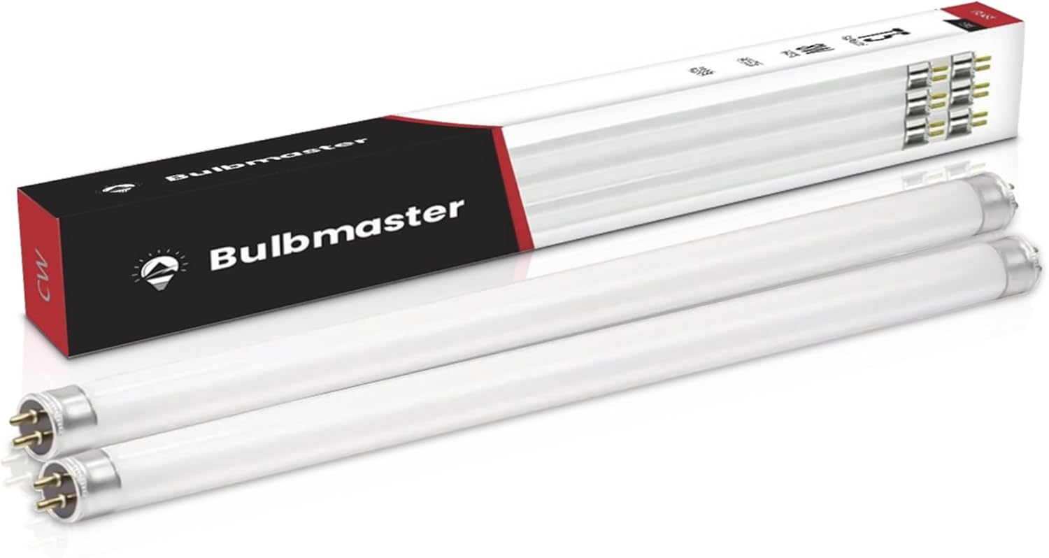 F8T5 CW Fluorescent Bulbs 12 Inch - F8 T5 8W Cool White 4100K Fluorescent 12" Under Cabinet Light Bulbs Linear T5 380 Lumens - Under The Counter Small Light Bulb - Pack of 2