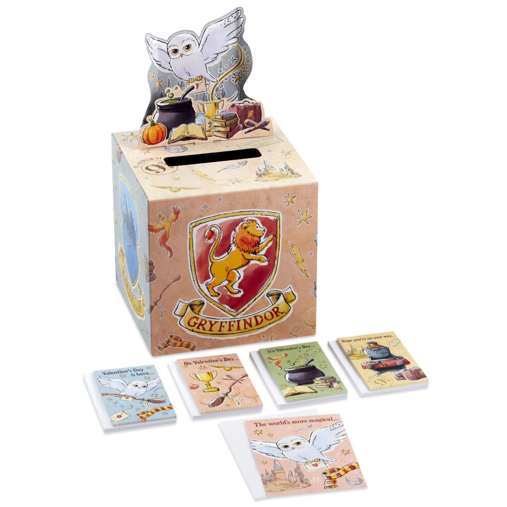 Harry Potter Valentine's Day Cards for Kids with Pop up Mailbox for Classroom Exchange