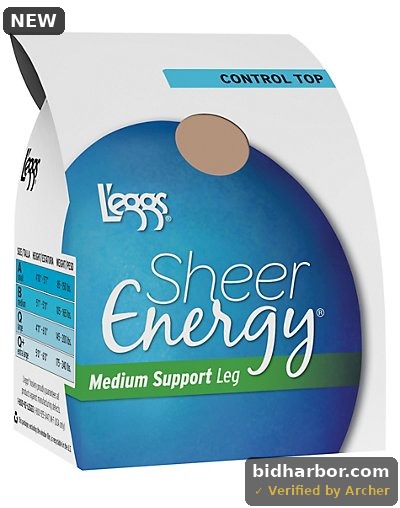 L'eggs Sheer Energy Control Top Toe Pantyhose 6-Pack Taupe a Women S - Pack of 6