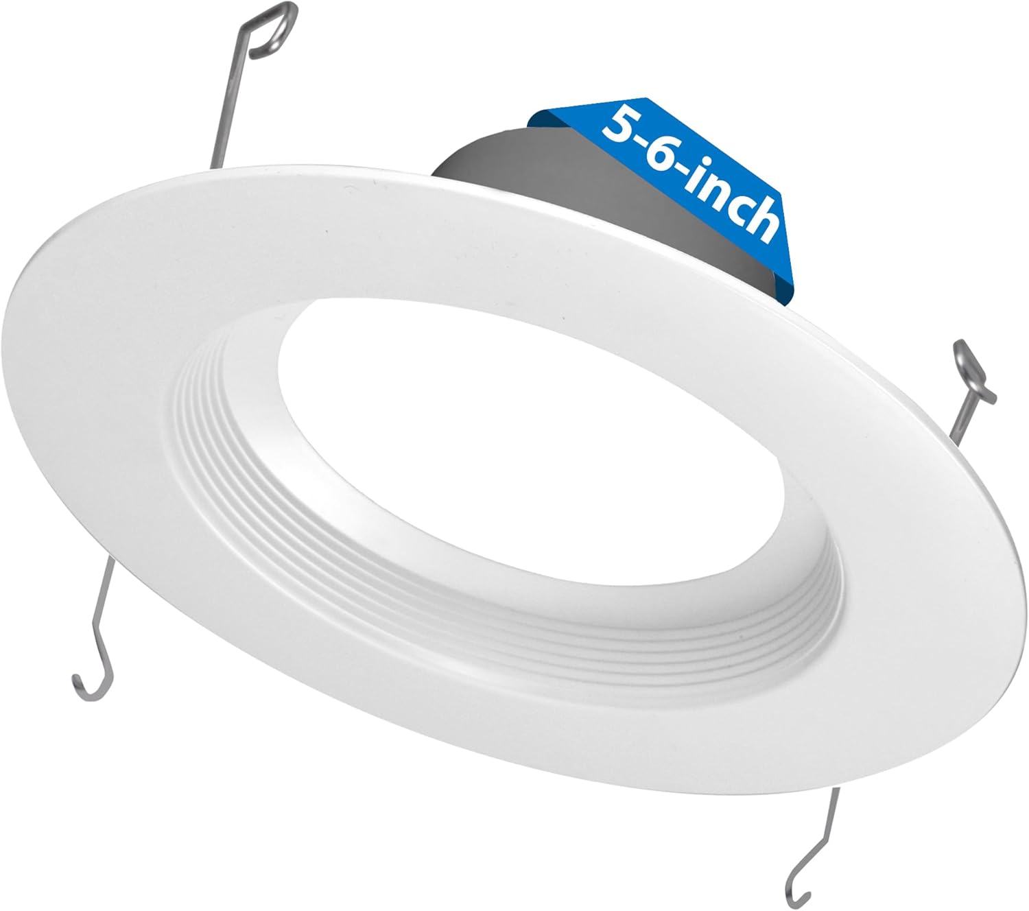 NICOR Lighting 5/6 inch 800 Lumen LED Recessed Downlight Retrofit Light Fixture in White Baffle, 3000K (DCR561081203KWHBF)