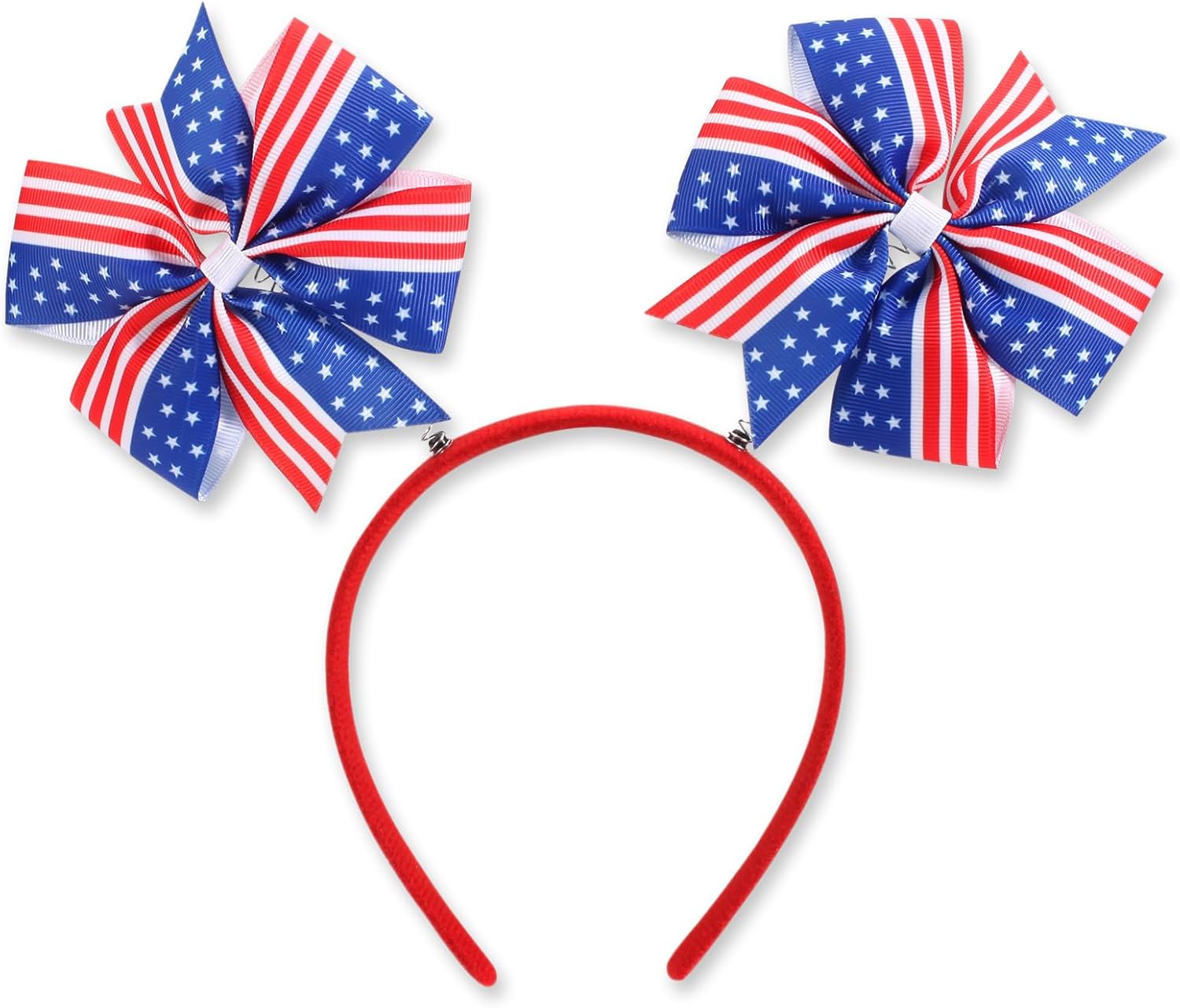 4th of July Headband Independence Day Hair Accessories Patriotic America USA Flag Red White and Blue Star Party Hair Decoration Cute Elastic Hair Hoop for Women Girls Kids