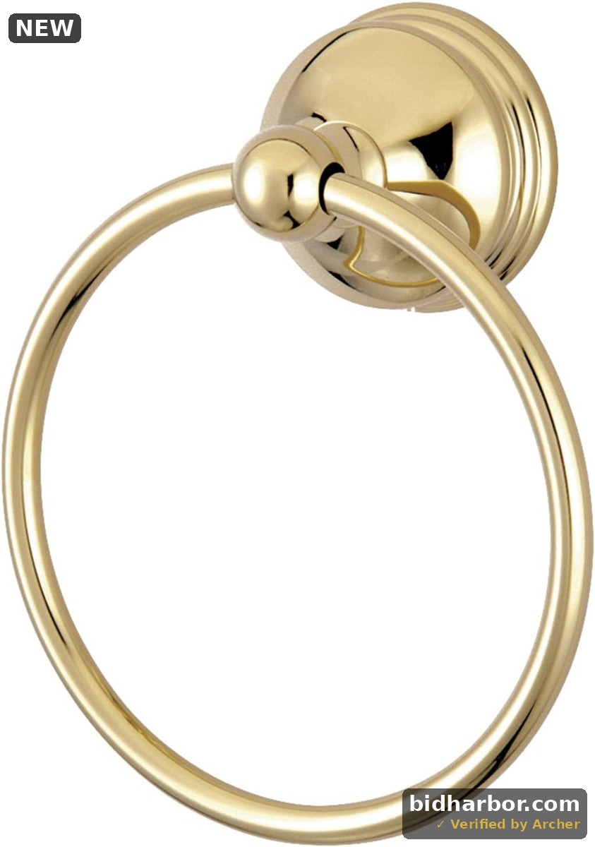 Kingston Brass BA1164PB Vintage Towel-Ring, 6-Inch, Polished Brass