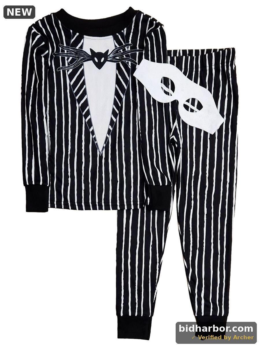 Boys 3-Piece Jack Skellington Nightmare Before Christmas Pajama Set X-Large 12