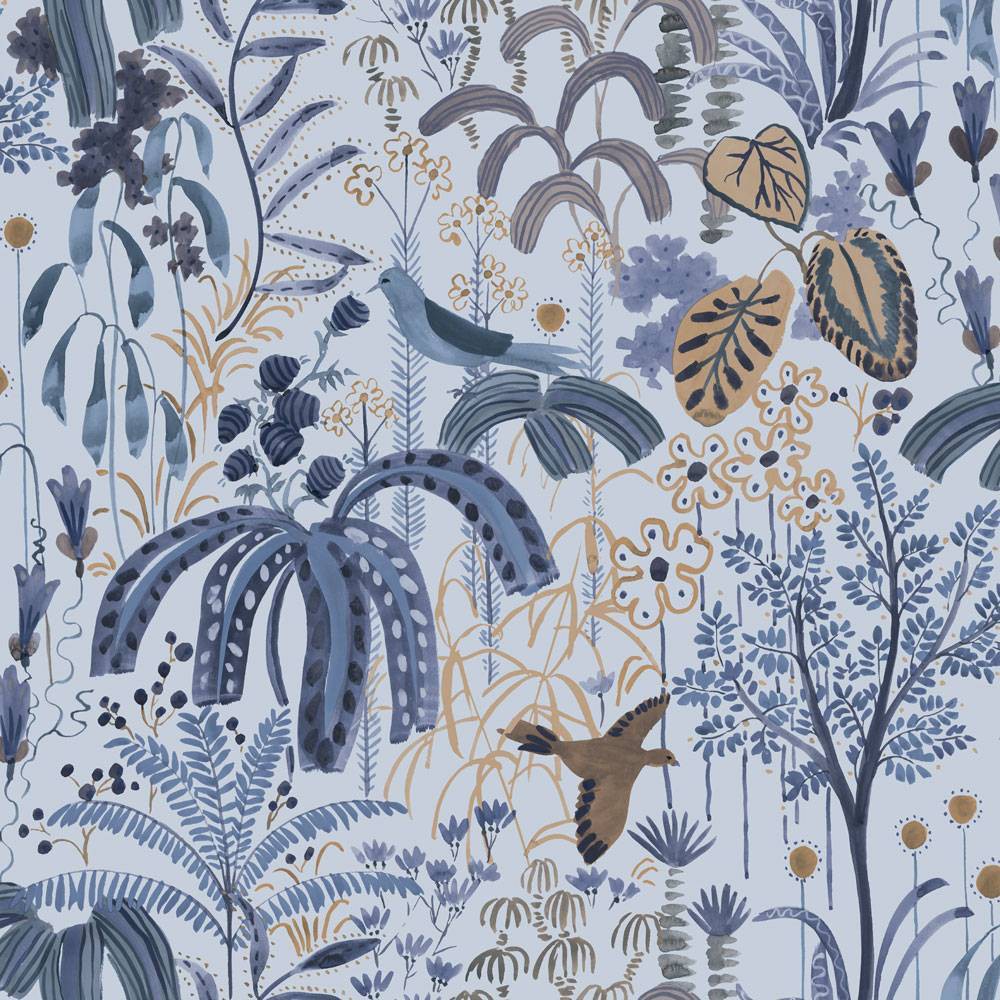 Tempaper Willow Blue Peel-and-Stick Wallpaper — 20.5" × 16.5 ft