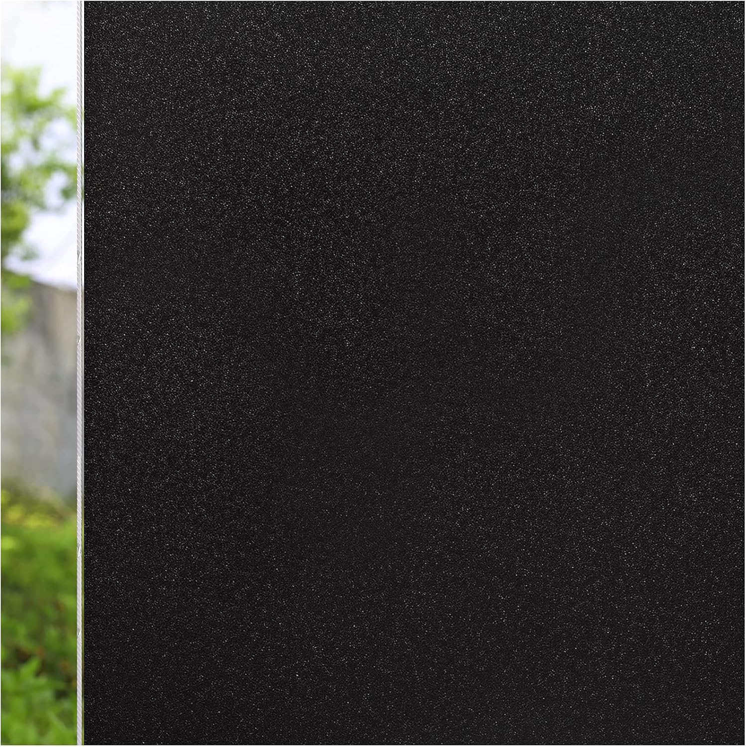 CottonColors Blackout Window Film - 17" x 78", Privacy Frosted Glass Film, Heat Blocking, Static Cling for Glass Windows
