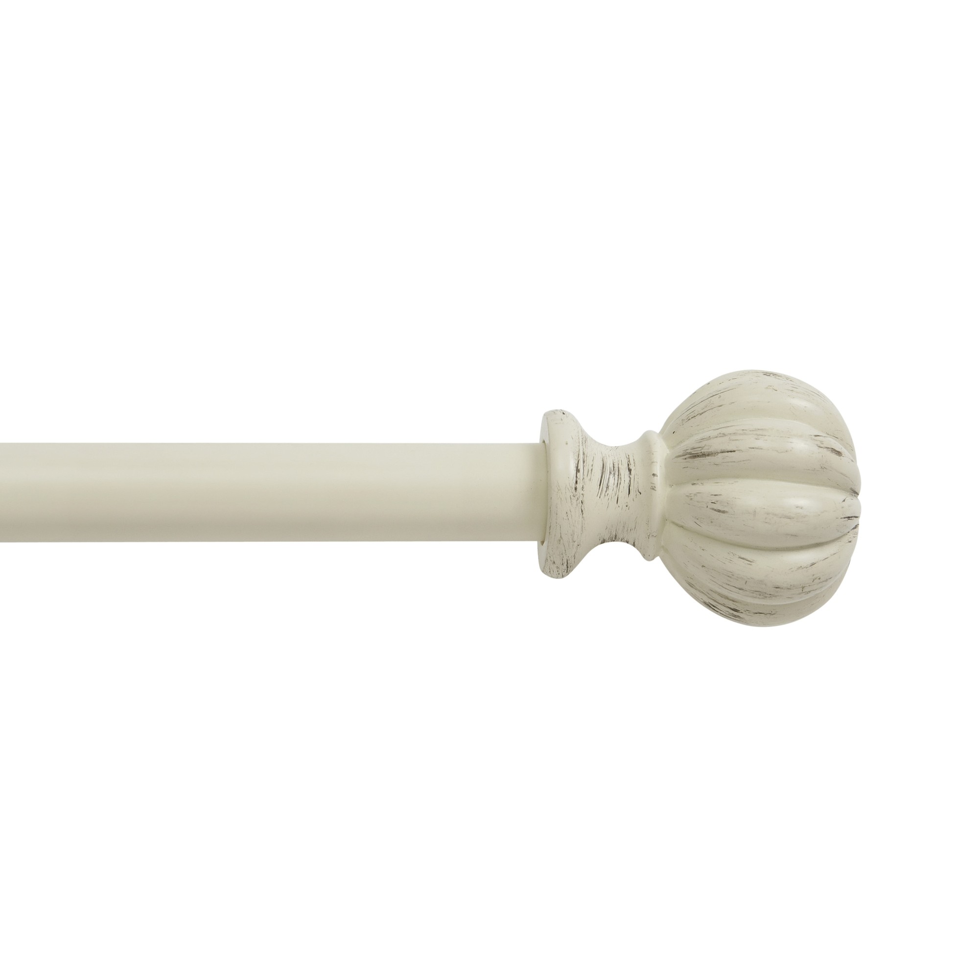 Kenney Rachel 5/8  Standard Decorative Window Curtain Rod  28-48   Antique White