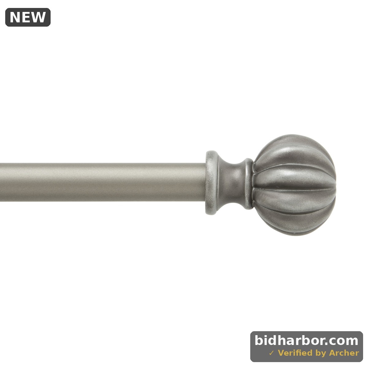 Kenney Rachel 5/8  Standard Decorative Window Curtain Rod  48-86   Italian Pewter