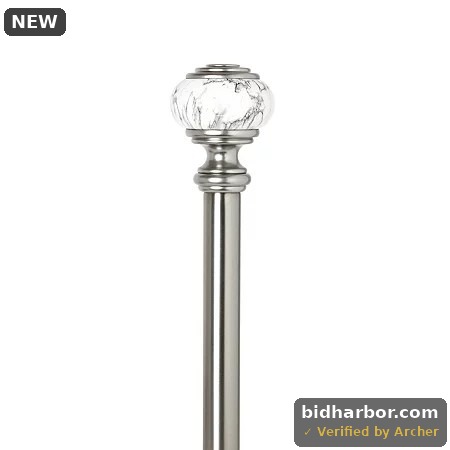 Umbra Marble Knob 1 in Adjustable Curtain Rod, One Size, Silver
