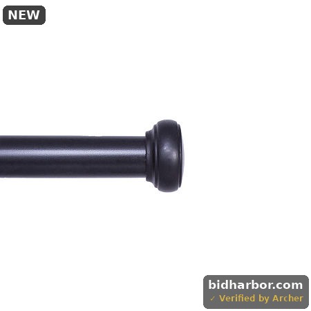 Kenney® Weaver 1  Premium Decorative Window Curtain Rod  48-86   Black