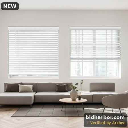 Regal Living White Cordless Room Darkening Textured Faux Wood Blinds  35  W X 60  L - 60 L