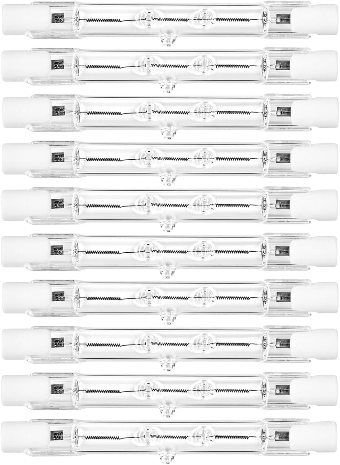 R7S Bulbs Halogen Light Bulbs 78mm 78mm/3 inch Long Double Ended Light Bulb 100W 120VJ Type for Work, Security, Landscape Lights, Floor Lamps (100W-10Pack)