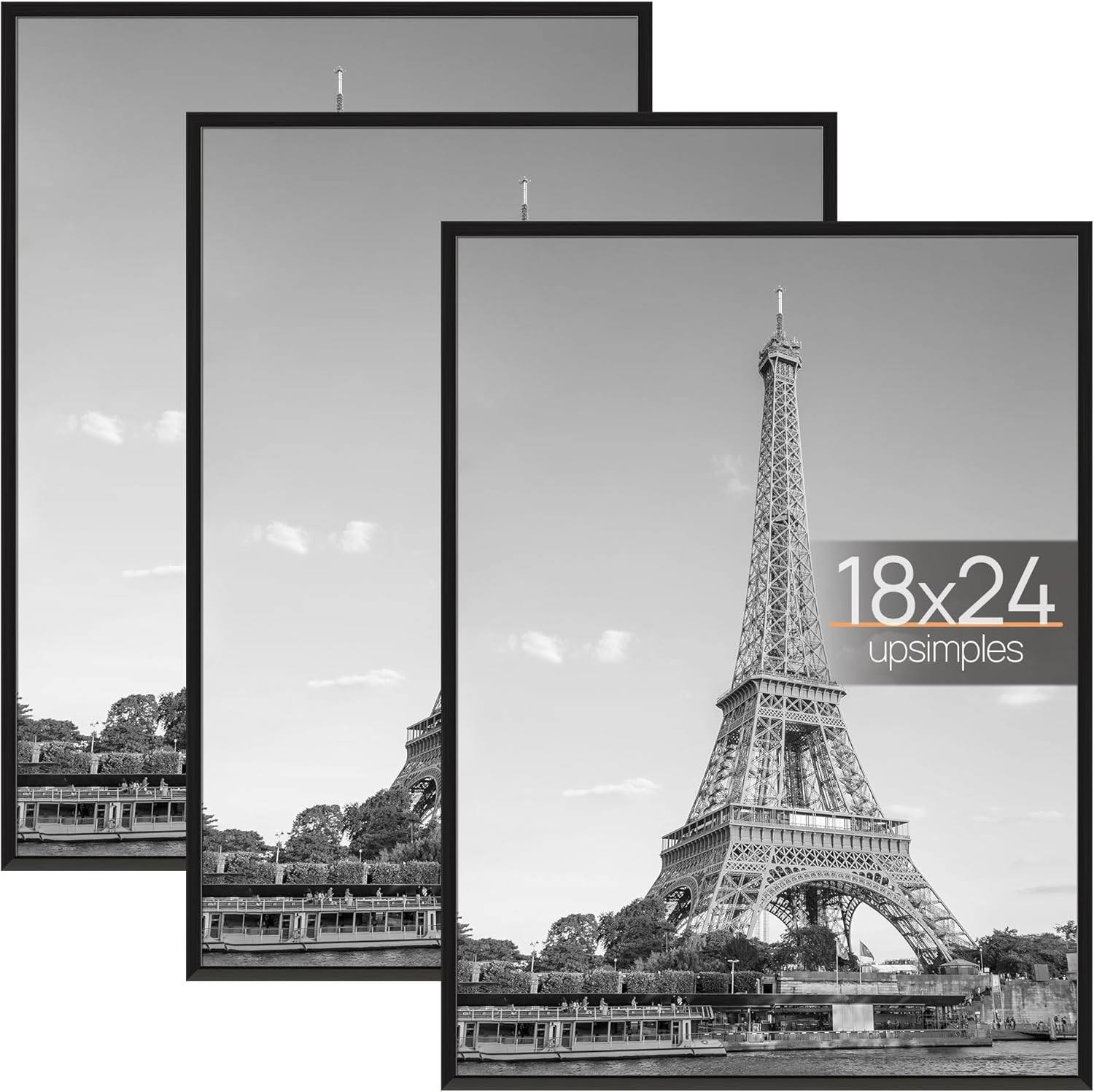 18×24 Poster Frames — Black, 3-Pack, Wall-Mount
