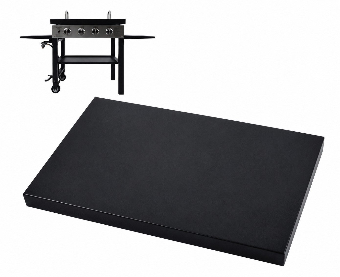 Vevor 29x18.5 Inch Metal Grill Cover - Black - Cover Only - No Hardware/Missing Handles/Screws