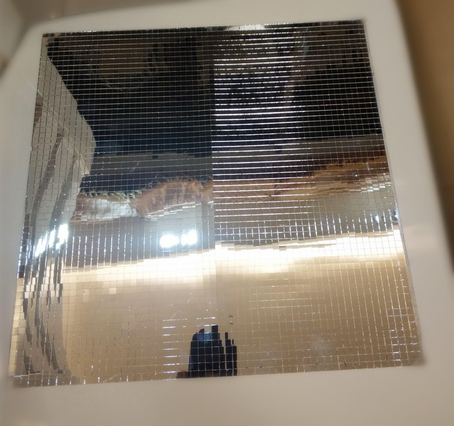 Self-Adhesive Glass Mirror Tiles — Colored Mini Squares