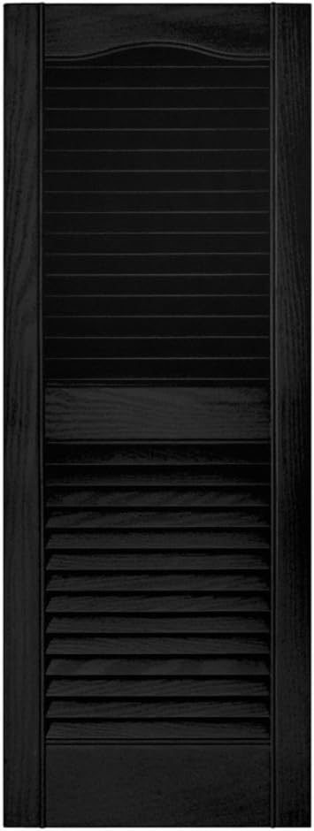Builders Edge Louvered Shutter — 15×39", Black (TV817004)