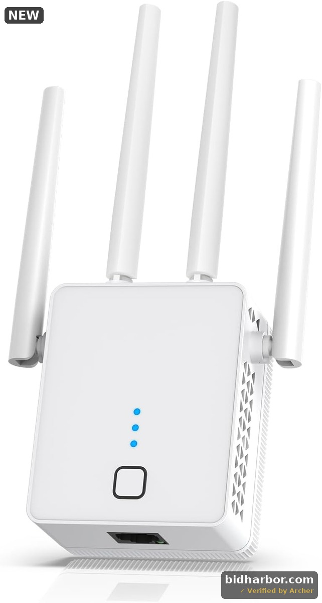 WiFi Range Extender — Dual Band 5GHz/2.4GHz, 1200Mbps, Ethernet Port