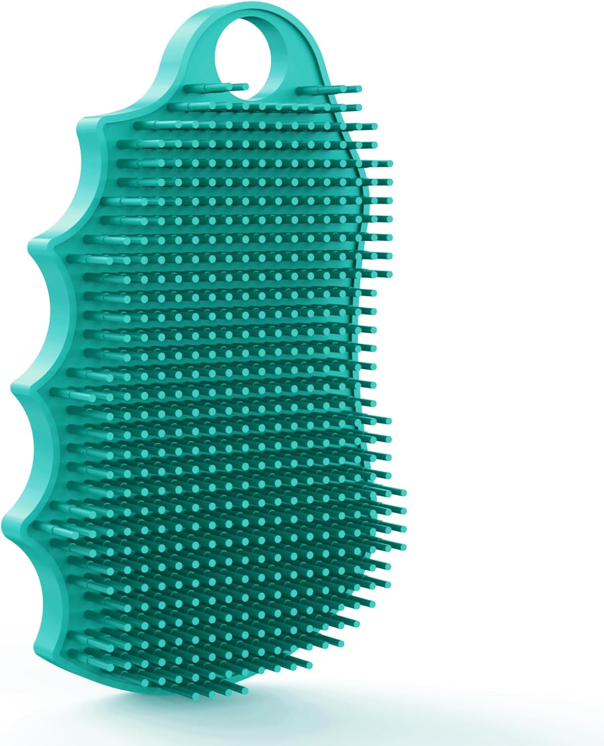 Silicone Body Scrubber — Silver-Infused Dual-Sided 3-in-1 Shower Loofah, Mint Green