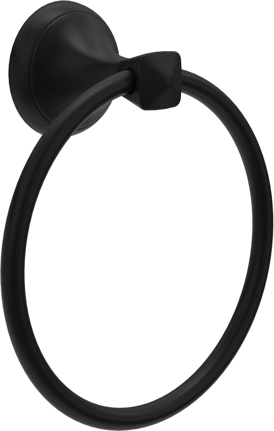 DELTA Esato Hand Towel Ring ESA46-MB — Round Wall-Mount, Matte Black