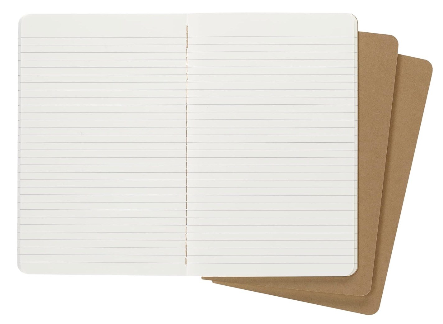 Moleskine Cahier Journal — Large 5×8.25 in, Ruled, Black, 80 Pages, 3-Pack