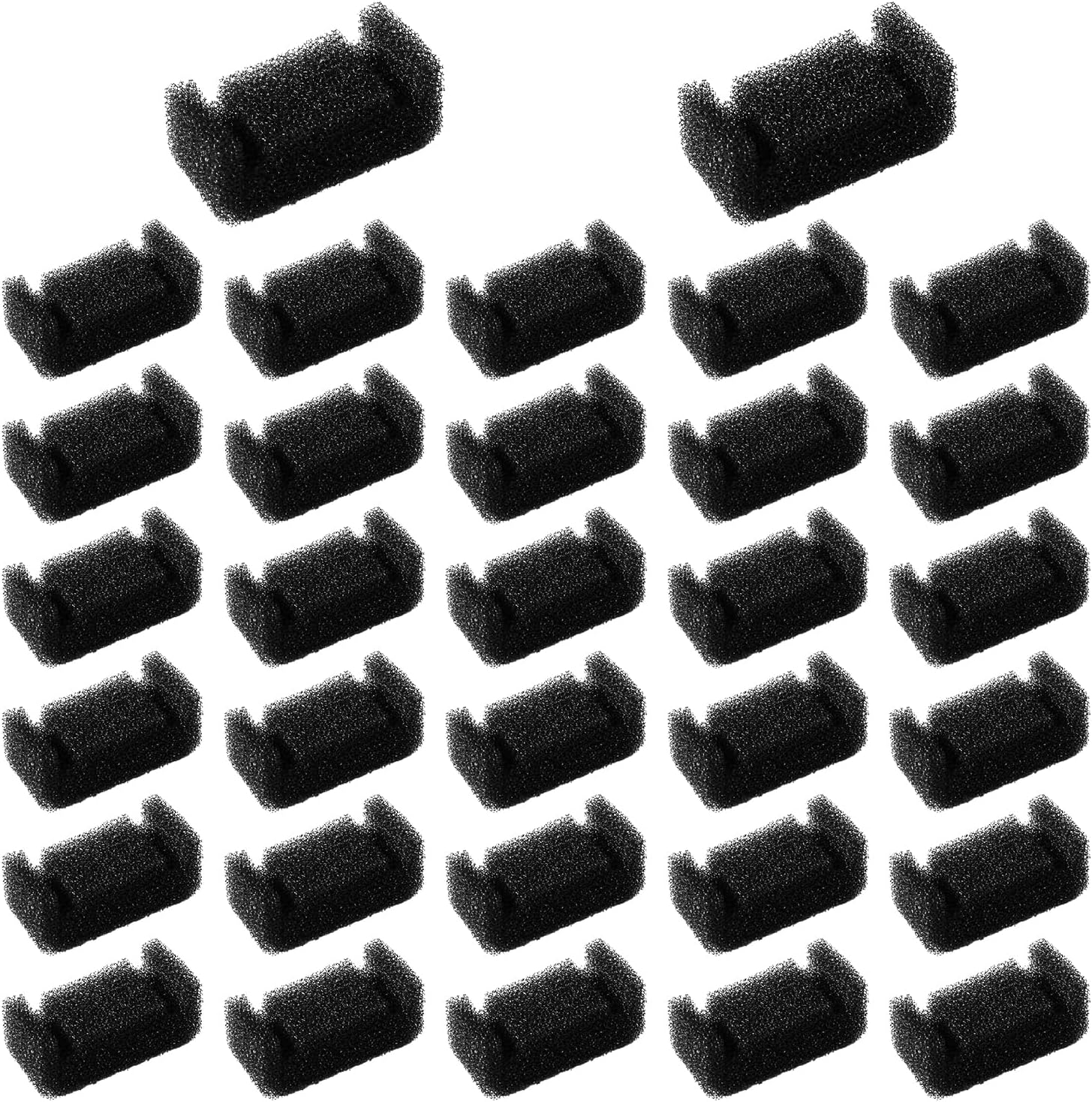32pcs Cat Water Fountain Sponge Filters, U Shape Replacement Sponge Filters for Cat Fountain 84oz/2.5L Stainless Steel Top Cat Water Dispenser 67oz/2.0L Pet Drinking Fountain