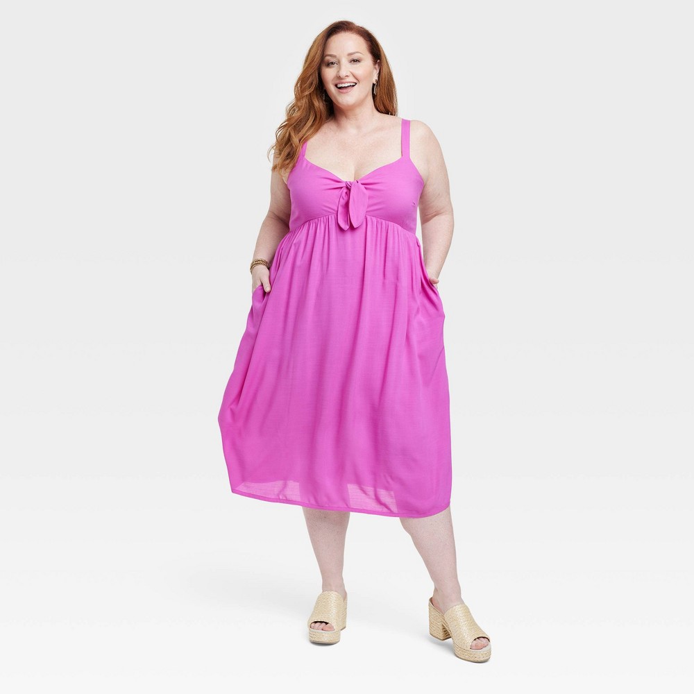 Women's Wide Strap Sleeveless a-Line Dress - Knox Rose™ Purple 3X
