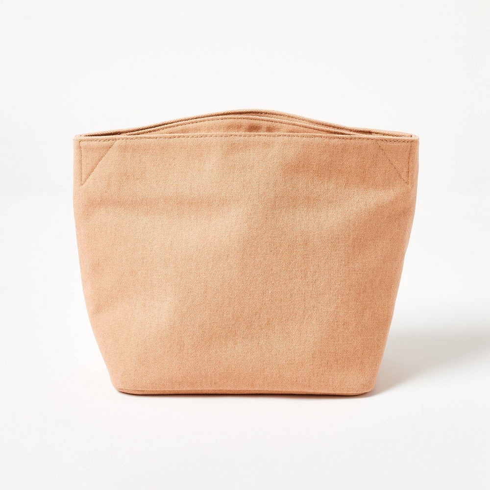 Cotton Lunch Tote Terracotta Orange - Figmint™: Zipper Closure, 8.39L Capacity, Spot Clean, Adult Lunchbox