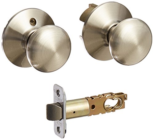 Schlage F10 PLY 619 Plymouth Door Knob  Hall & Closet Passage Lock  Satin Nickel