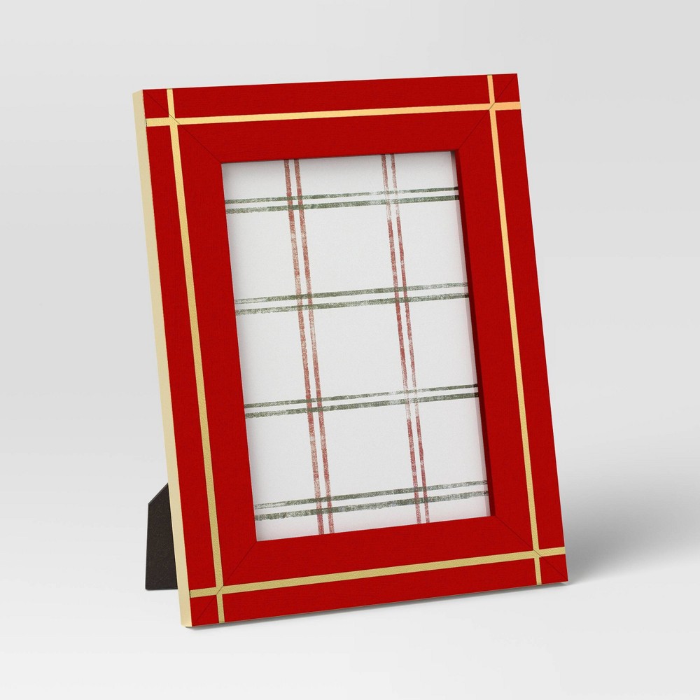 5" x 7" Cross Corners Table Top Image Frame Red - Threshold™