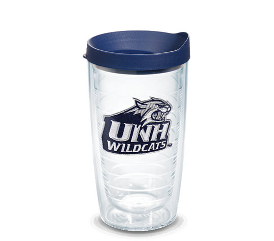 Tervis UNH Wildcats Logo Tumbler with Emblem and Navy Lid 16oz  Clear