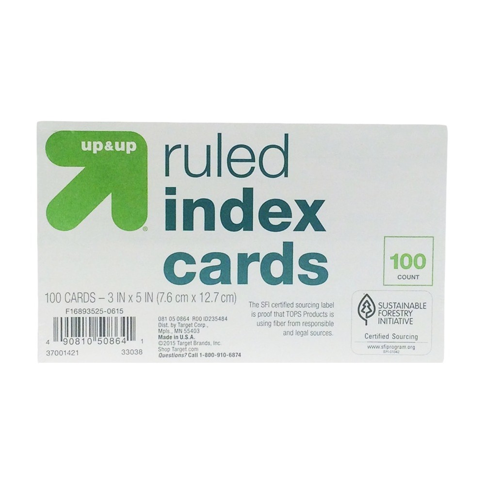 2 Pack - Up and up Index Cards