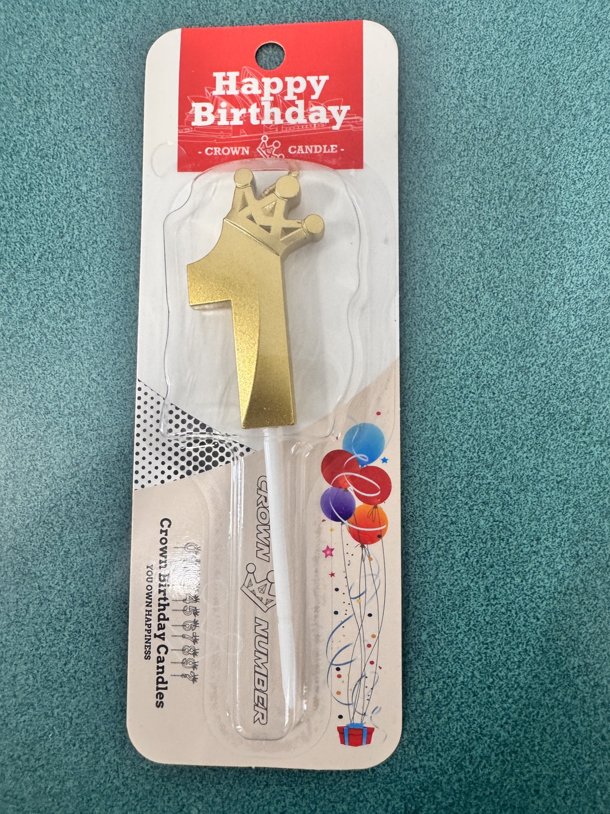 Happy Birthday Crown Candle