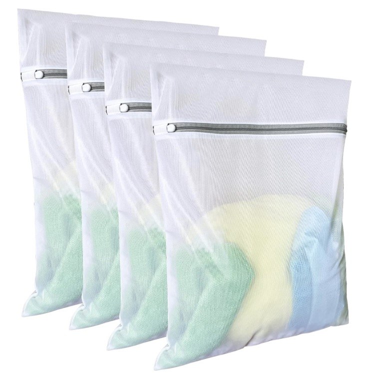 Laundry Bags Mesh Wash Bags(4Pcs,16 x 20 Inches),delicate laundry bag for College,Dorm,Storage