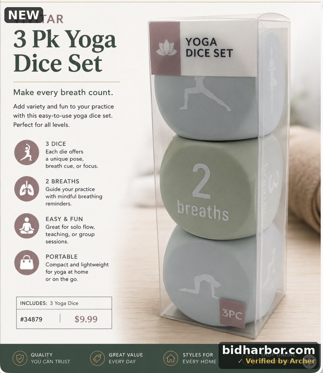Vivitar 3 Pck Yoga Dice Set