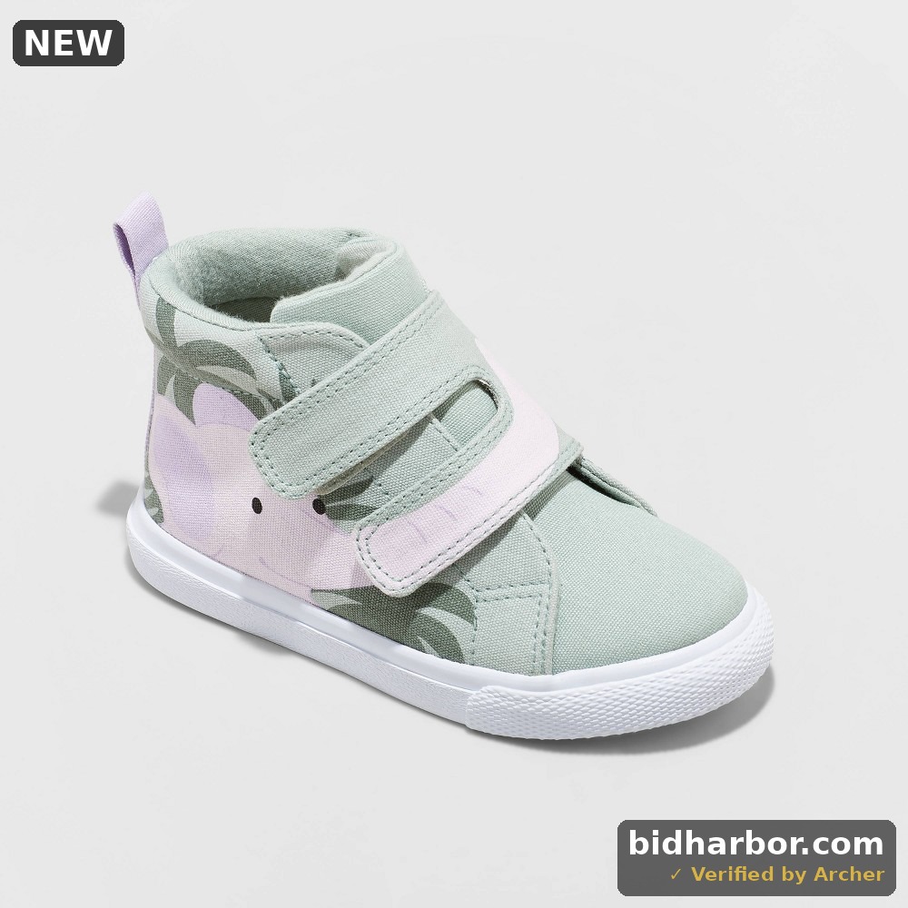 Toddler Girls' Umber Elephant Print Sneakers - Cat & Jack Green 9