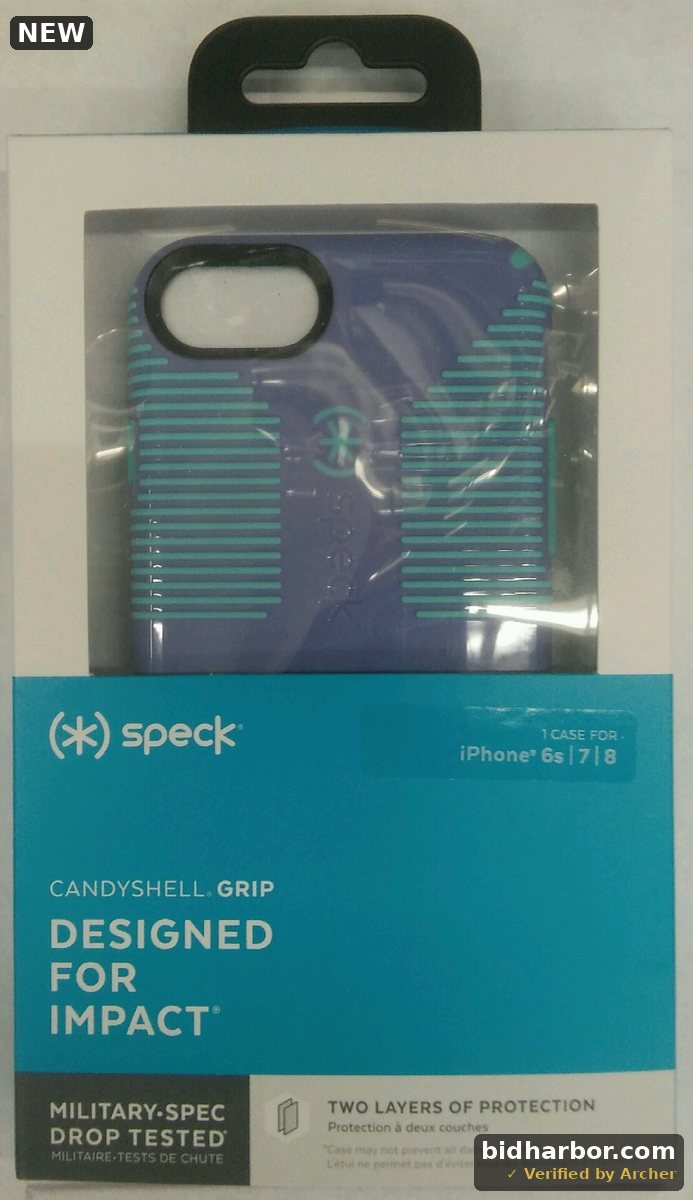 Speck iPhone 8  7 & 6S Candyshell Grip Case  Blue & Purple