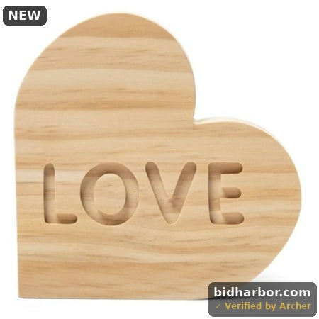 Valentines Day Conversation Heart Wood Base