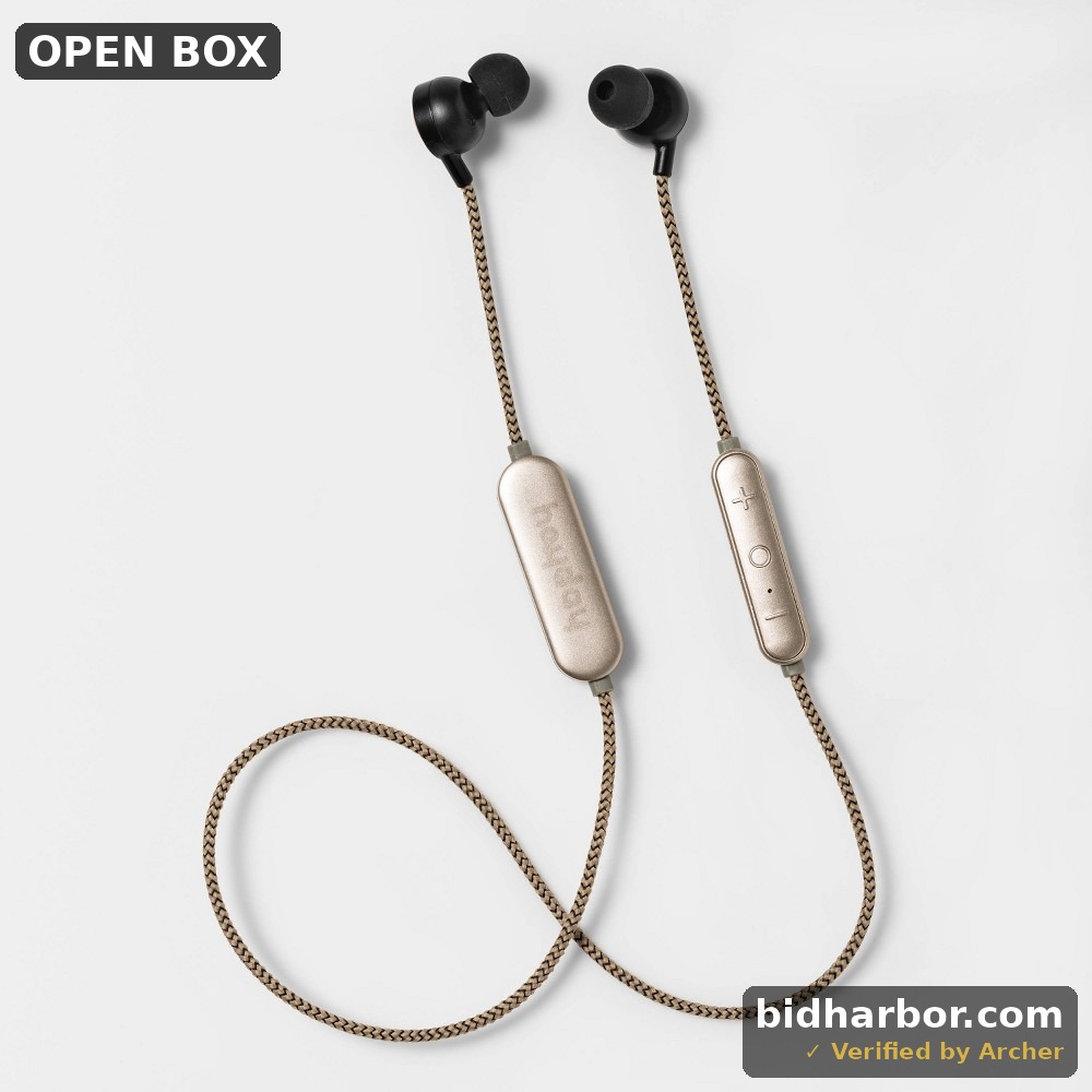 Heyday Wireless Bluetooth 5.0 Enabled Earbuds - Black/Gold