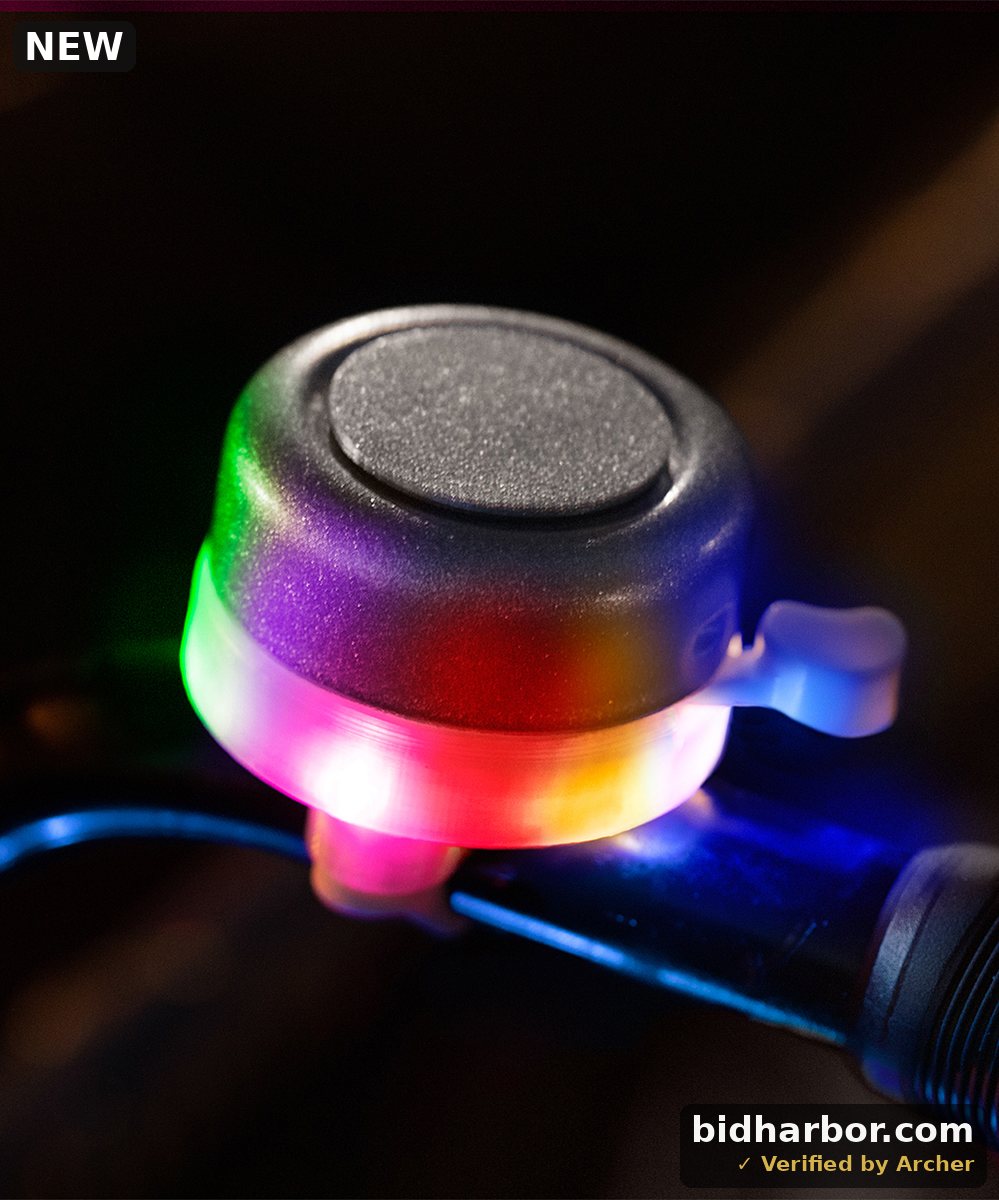 Brightz Silver Bicycle Bell with Lights  Product Length 2.5 in  Weight .25 Lb  1 Count  Multi-Color