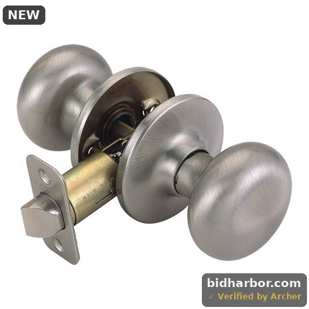 Design House Cambridge Passage Hall and Closet Door 2-Way Knob  Satin Nickel