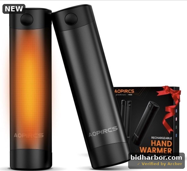 Rechargeable Hand Warmers - 2 Pack Electric Pocket Warmer, 360° Heating, 2X 5000mAh 18Hrs Long Last, 3 Settings - Camping Essentials, Hunting Gear, Christmas Stocking Stuffers, Gifts for Men, Women