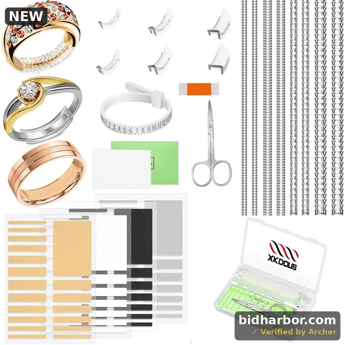 XKDOUS Ring Size Adjuster for Loose Rings, Ring Guard Ring Spacers or Ring Tightener for Women Loose Rings, Invisible Ring Guards, Resizer Fit Almost Any Size Rings