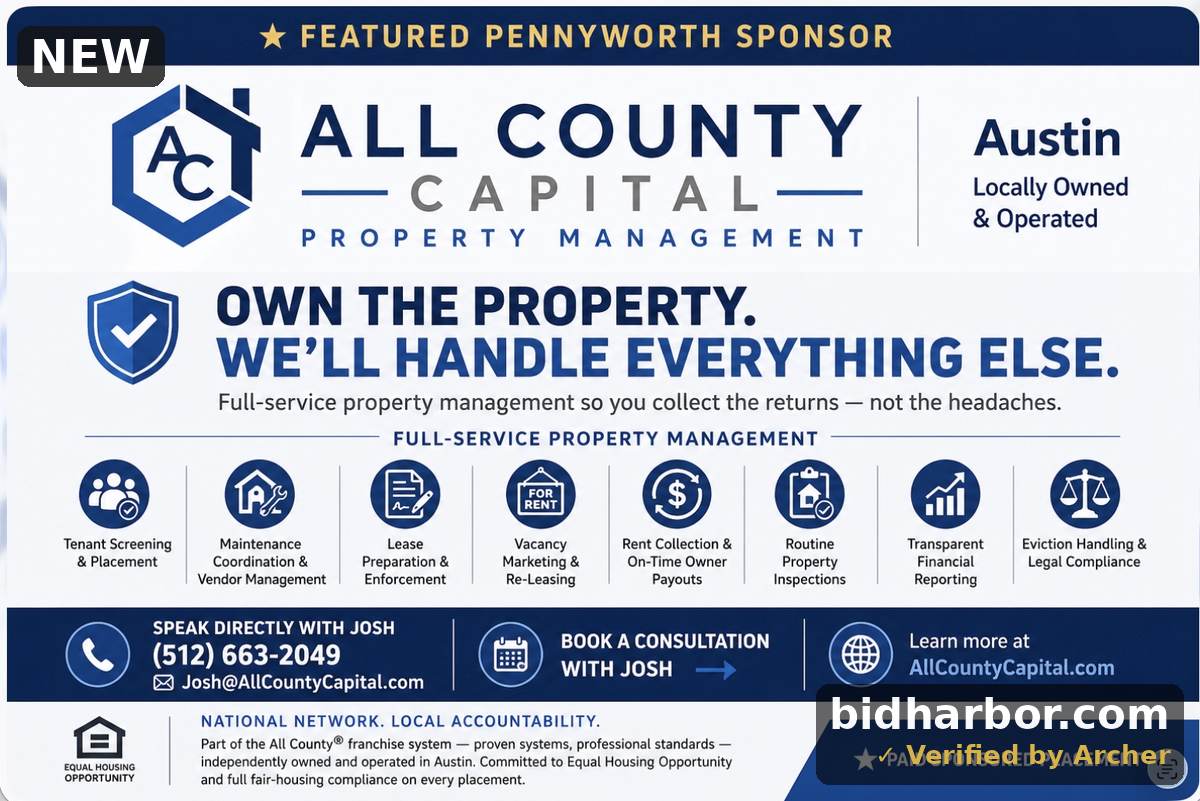 ★ Featured Sponsor — Own the Property. We'll Handle Everything Else. All County Capital Property Management · Austin